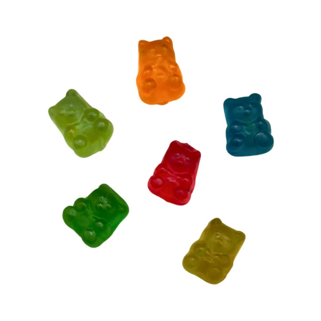 Mini gummy bears- 6 flavors-soft texture-topping