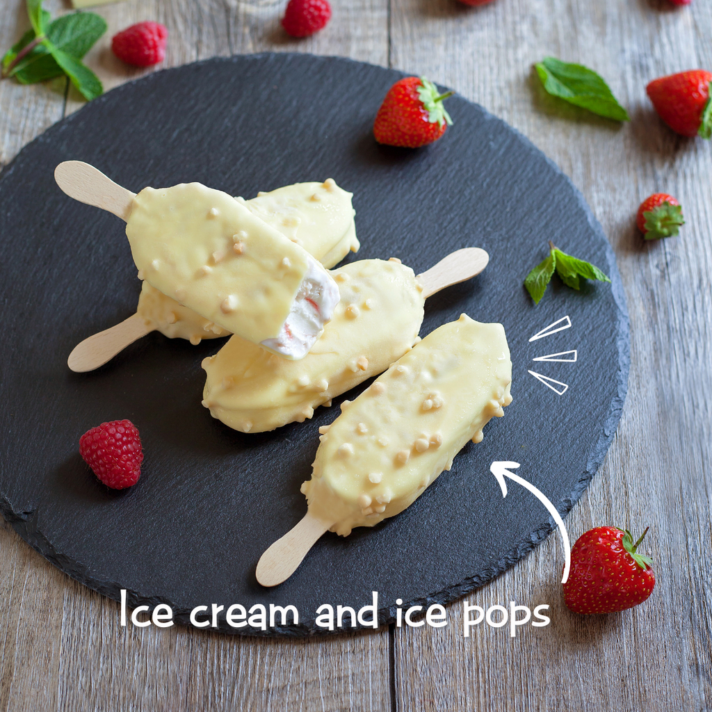White chocolate coating- ice cream and ice pops