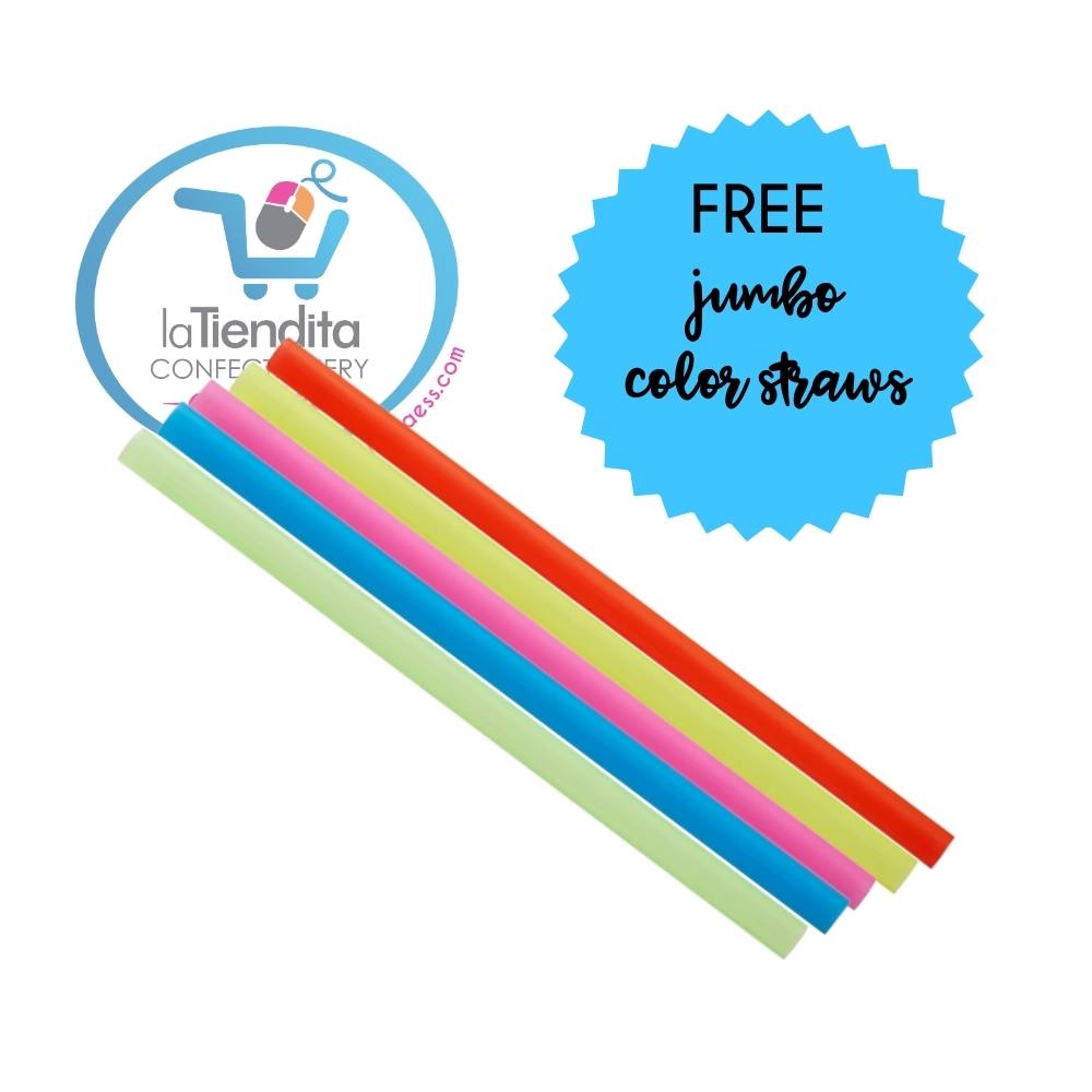 FREE jumbo color straws-boba straws-halloween