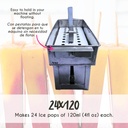 24 X 120 Michoacano Set: Ice Pop Mold + Stick Holder Stainless Steel  (Mold Brazilian Style)  LA TIENDITA ESSENTIALS