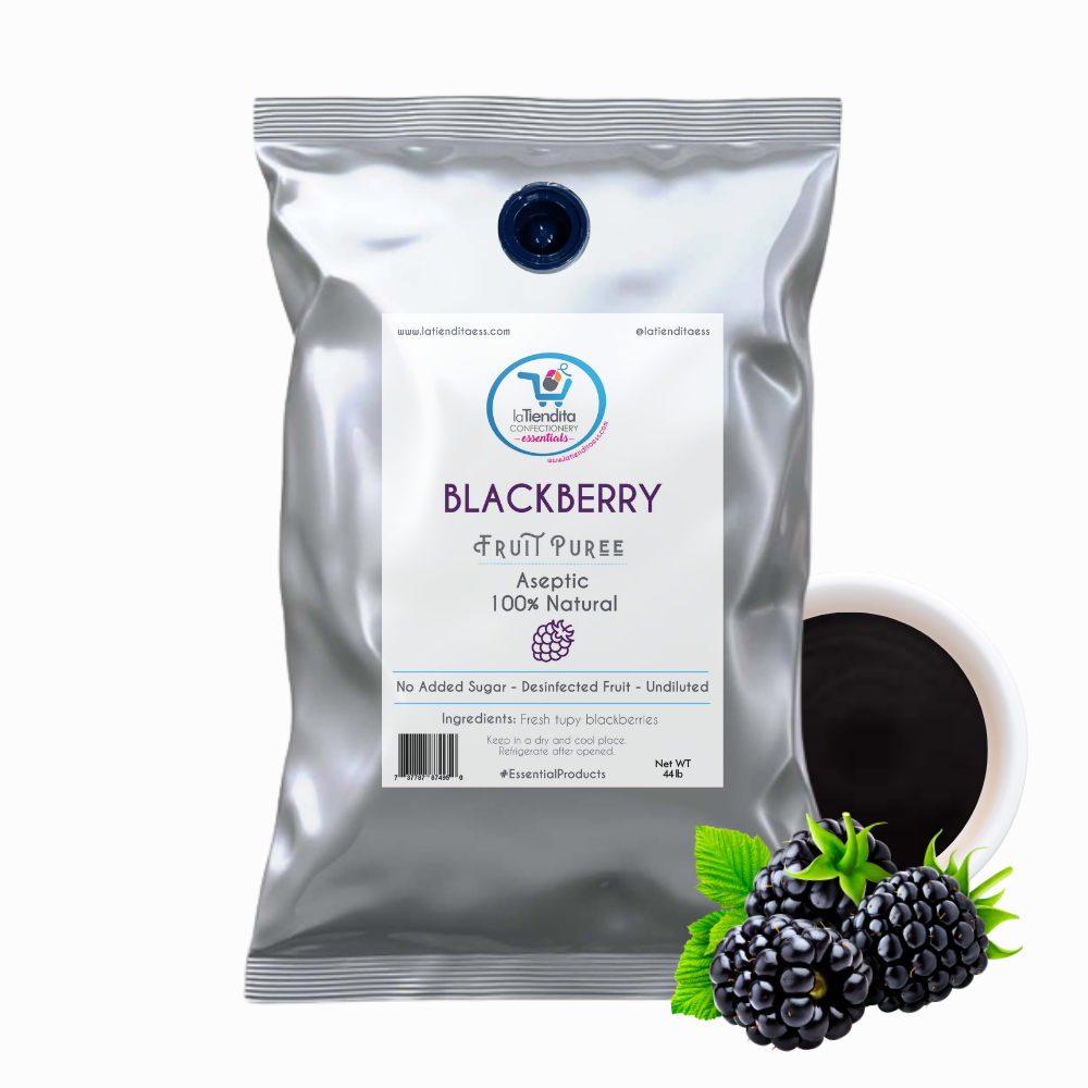 44 lb - Natural Blackberry Puree (No Added Sugar) LA TIENDITA ESSENTIALS