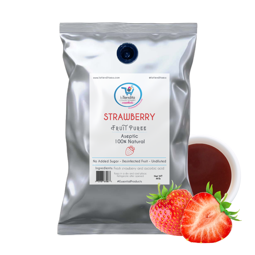 44 lb - Natural Stawberry Puree (No Added Sugar) LA TIENDITA ESSENTIALS