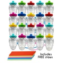 20 Vasos Calavera de plástico transparente 1L LA TIENDITA ESSENTIALS