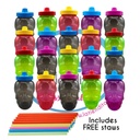 20-pack Plastic Skull Jar -Assorted Colors- 33.8 fl oz LA TIENDITA ESSENTIALS