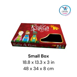 [062-38-421-50C] 50 SMALL Rosca de Reyes Boxes (lid+base) 18.8 x 13.3 x 3 in LA TIENDITA ESSENTIALS